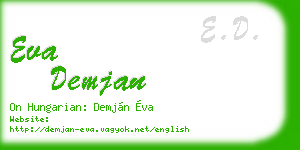 eva demjan business card